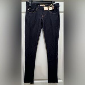 NWT Jalate Juniors 7 dark wash zip denim blue jean jeggings